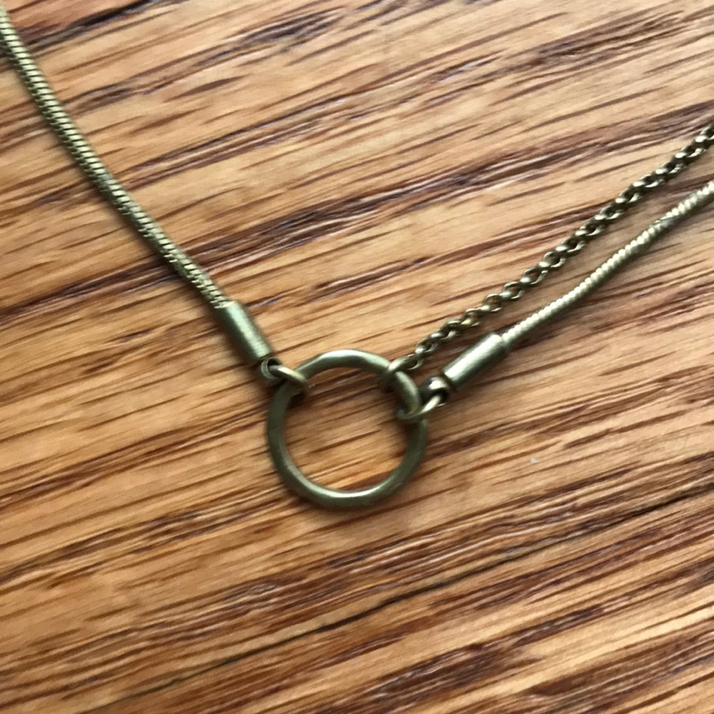 Silpada Brass Circle Necklace